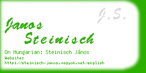 janos steinisch business card